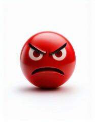 Angry red emoji face