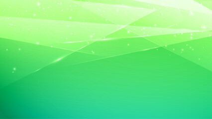 Geometrical hi-tech abstract fantasy shimmering modern backdrop with copyspace. Green crystal transparent background with bright edge light effects. Futuristic layout template. Vector illustration