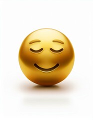 Fototapeta premium Smiling golden emoticon