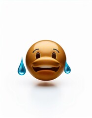 Fototapeta premium Smiling Face with Sweat