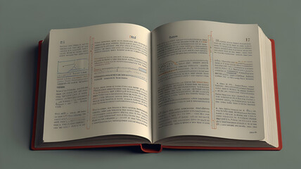 Obraz premium Open book with one thin line illustration. Wallpaper