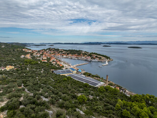 Croatia - Sali - Dalmatia - beautiful drone photo of the city of Sali
