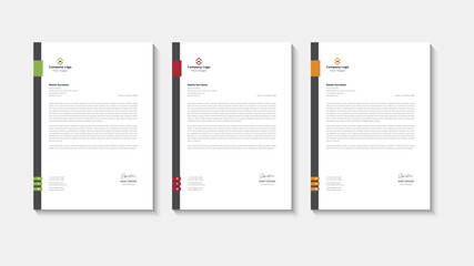 modern professional letterhead template design, company, office letterhead template design