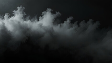 Obraz premium White mist floating over an empty black space. Wallpaper