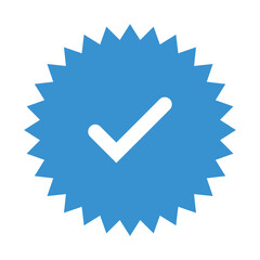 Social media and Profile Verified badge icon. Check and Approved, Accept, Instagram verified badge icon. vector illustration.