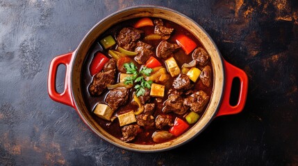 Hearty Stew with Vegetables and Tender Meat