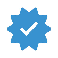 Social media and Profile Verified badge icon. Check and Approved, Accept, Instagram verified badge icon. vector illustration.