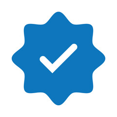 Social media and Profile Verified badge icon. Check and Approved, Accept, Instagram verified badge icon. vector illustration.