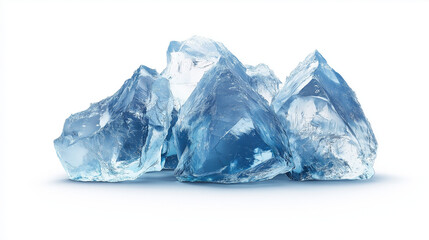 Obraz premium Icy Blue Crystal Clusters 