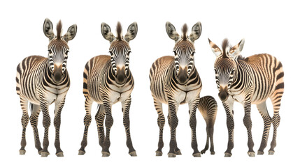 Fototapeta premium African Grevy's Zebra isolated on white background