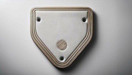 metal shield on metal background