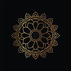 Luxury golden mandala decorative pattern background.