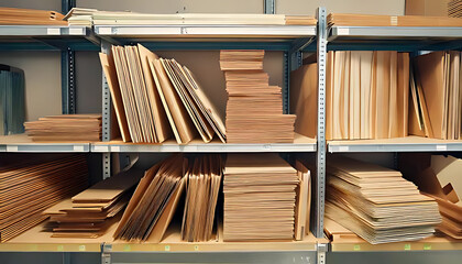 drywall wallboards stacked near hardware supplies shelf local store