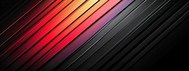 Obraz premium Dynamic Tech Gradient Lines Creating an Abstract Pattern With Vibrant Colors and Dark Backgrounds