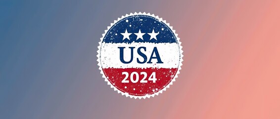 usa 2024 election badge with vote 2024