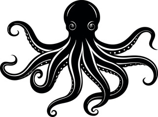  an Octopus Silhouette Vector Illustration for Your Collection