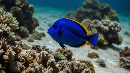 Another blue tang in tropical waters