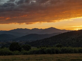 Obraz premium Another sunset over the mountains