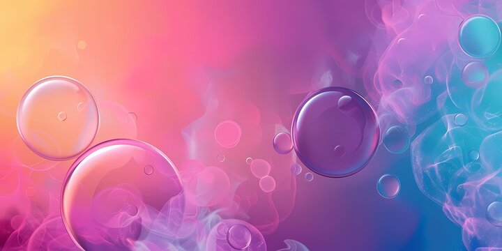 Colorful Bubbles on a Vibrant Background
