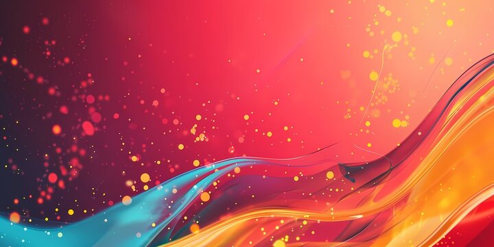 colorful abstract background with flowing waves and bokeh effects