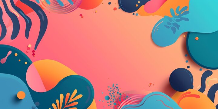 colorful abstract design with fluid shapes and patterns