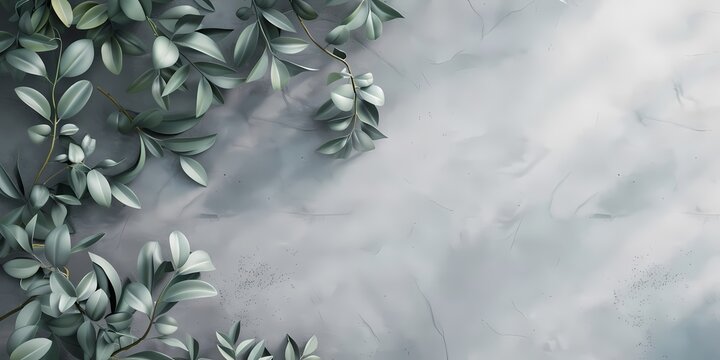 green leaves decoration on soft background