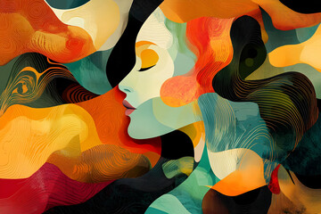 Colorful Abstract Art Representing Emotional Healing