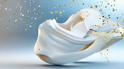 Abstract flowing design with soft curves and gentle gradients against a light background showcasing fluid motion and elegance