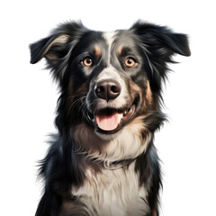 Fototapeta premium A cheerful, realistic illustration of a dog with a friendly expr