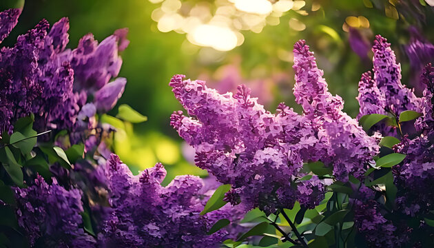purple lilacs bloom lush garden surroundings rich tones lavender hue surrounding perfectly