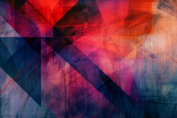 Abstract Art Background, Geometric Elements, Thin Straight Outlines