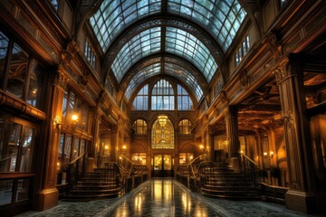 Fototapeta premium Fantastic Beautiful Architecture, Surreal Incredible Buildings, Amazing Futuristic City, Buildings 3d