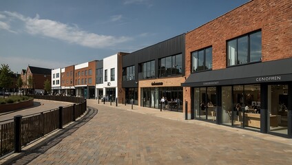 Bond Street retail development in Chelmsford, Essex, UK, near the River Chelmer.