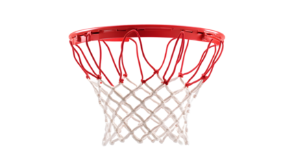 Basketball Hoop on White Background,