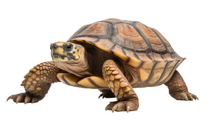 Obraz premium A detailed image of a tortoise in a natural pose, showcasing its