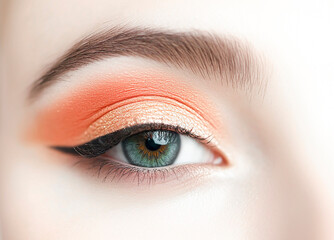 Naklejka premium Eyeshadows for woman in orange colors..
