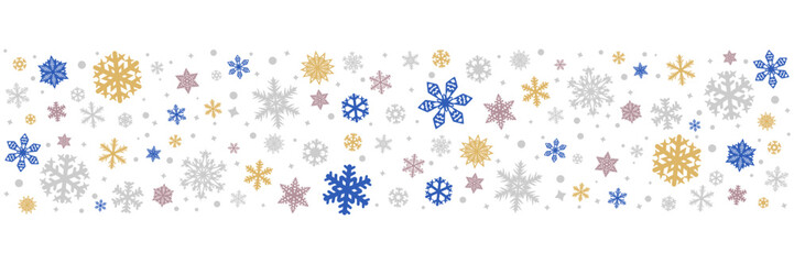 Winter background with snowflakes with copy space. Vector illustration