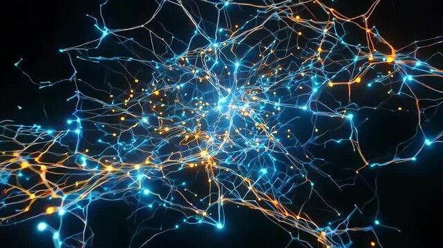 A close up of a brain with many neurons and a lot of light. The image conveys the complexity and intricacy of the human brain