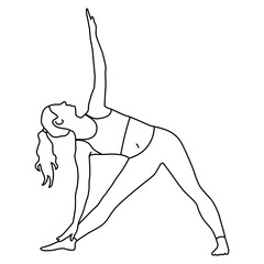 Fitness Girl Outline