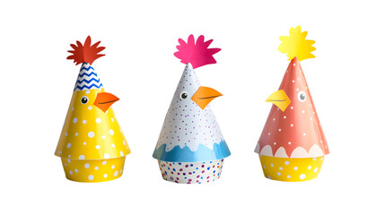 Birthday Party Cap on White Background,
