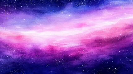 Obraz premium Painting of a galaxy with purple and blue colors