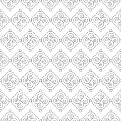 flower line art seamless pattern on white backgroud for fabric, wallpaper, packaging, Decorative print. Vintage kitchen background.