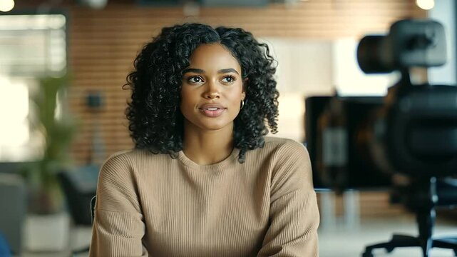 documentary scene featuring an intimate interview with a subject speaking into the camera