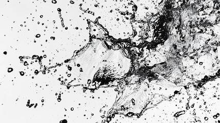 Obraz premium Splashing Water Effects on Black Background