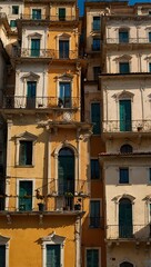 City buildings in Reggio Calabria, Italy.