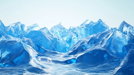 Stunning Blue Ice Mountain Landscape