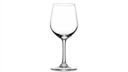 Empty Wine Glass on White Background