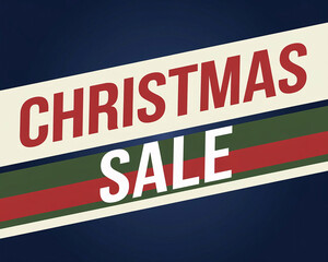 Fototapeta premium Christmas business sale and promotion banner and poster 2d illustration, Christmas Discount offers template.