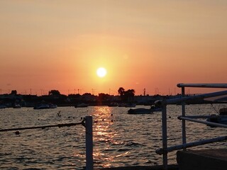 Obraz premium sunset over the beach in Malta