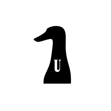 recommend clip art: Outline of a Duck With a U Inside